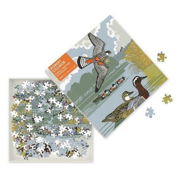 Ducks, Lapwings & Falcons by Robert Gillmor 1000 Piece Jigsaw Puzzle Flame Tree