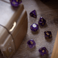 Dwarf Cut Purple Amethyst Gemstone Premium DND Dice Set