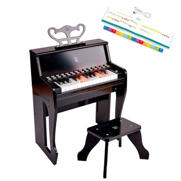 Hape Learn With Lights Black Piano With Stool