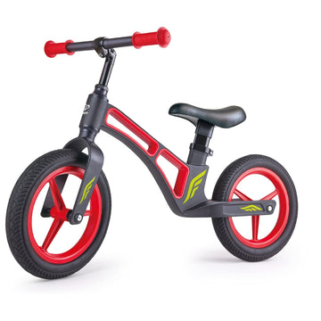 Hape Balance Bike Ultra Light Magnesium Frame For Kids 3 To 5 Years|12' Flat Free Pu Tires|Adjustable Handlebar And Seat No Pedal Kids Bicycle, Red