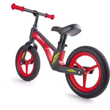 Hape Balance Bike Ultra Light Magnesium Frame For Kids 3 To 5 Years|12' Flat Free Pu Tires|Adjustable Handlebar And Seat No Pedal Kids Bicycle, Red