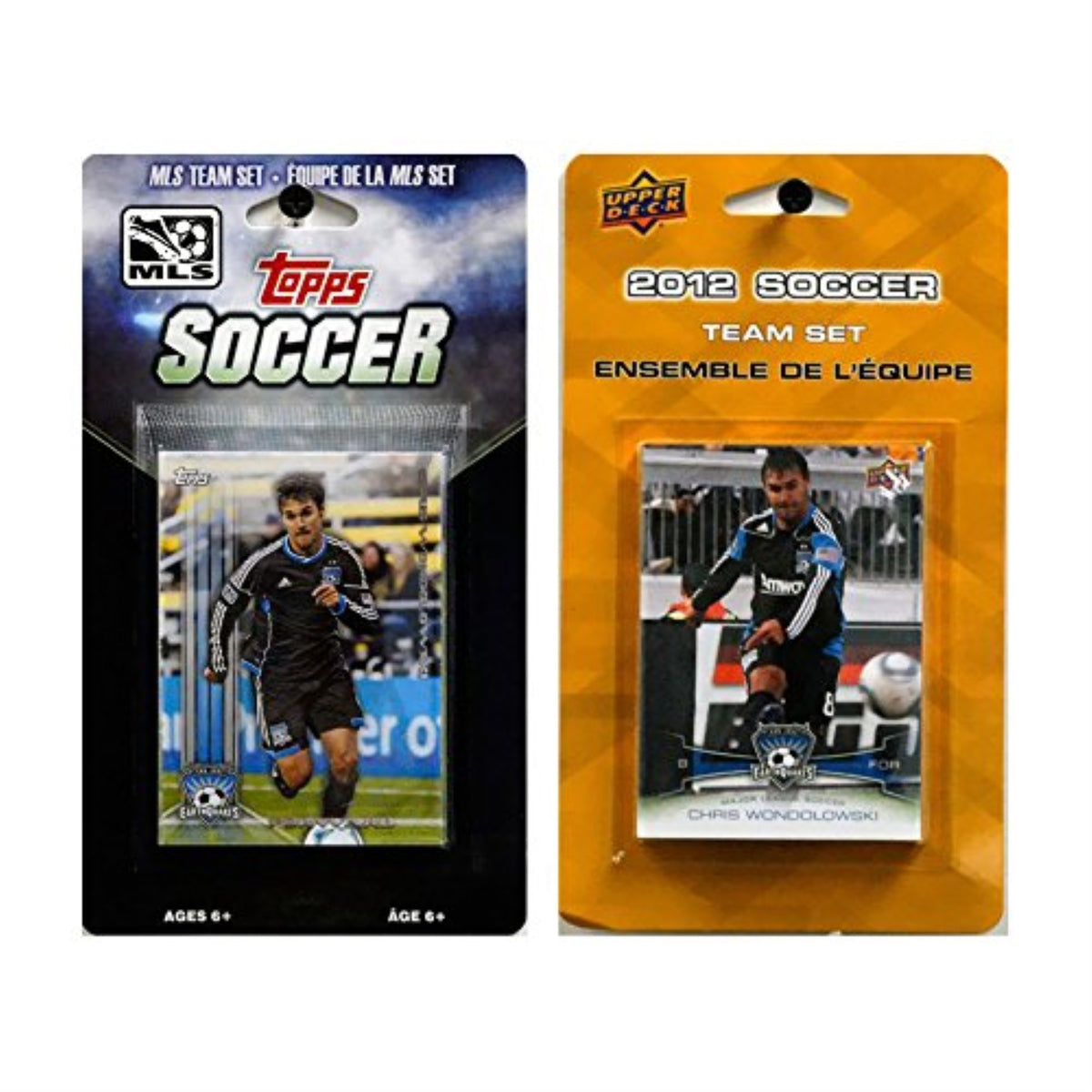 MLS San Jose Earthquakes 2 Different Licensed Trading Card Team Sets