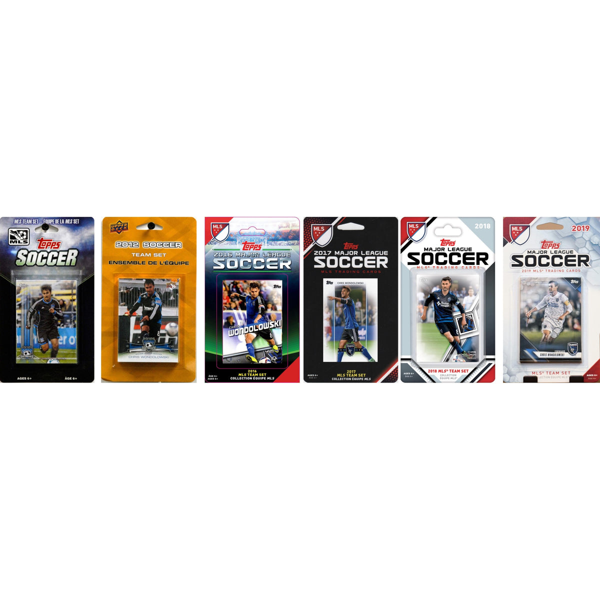 MLS San Jose Earthquakes 6 Different Licensed Trading Card Team Sets
