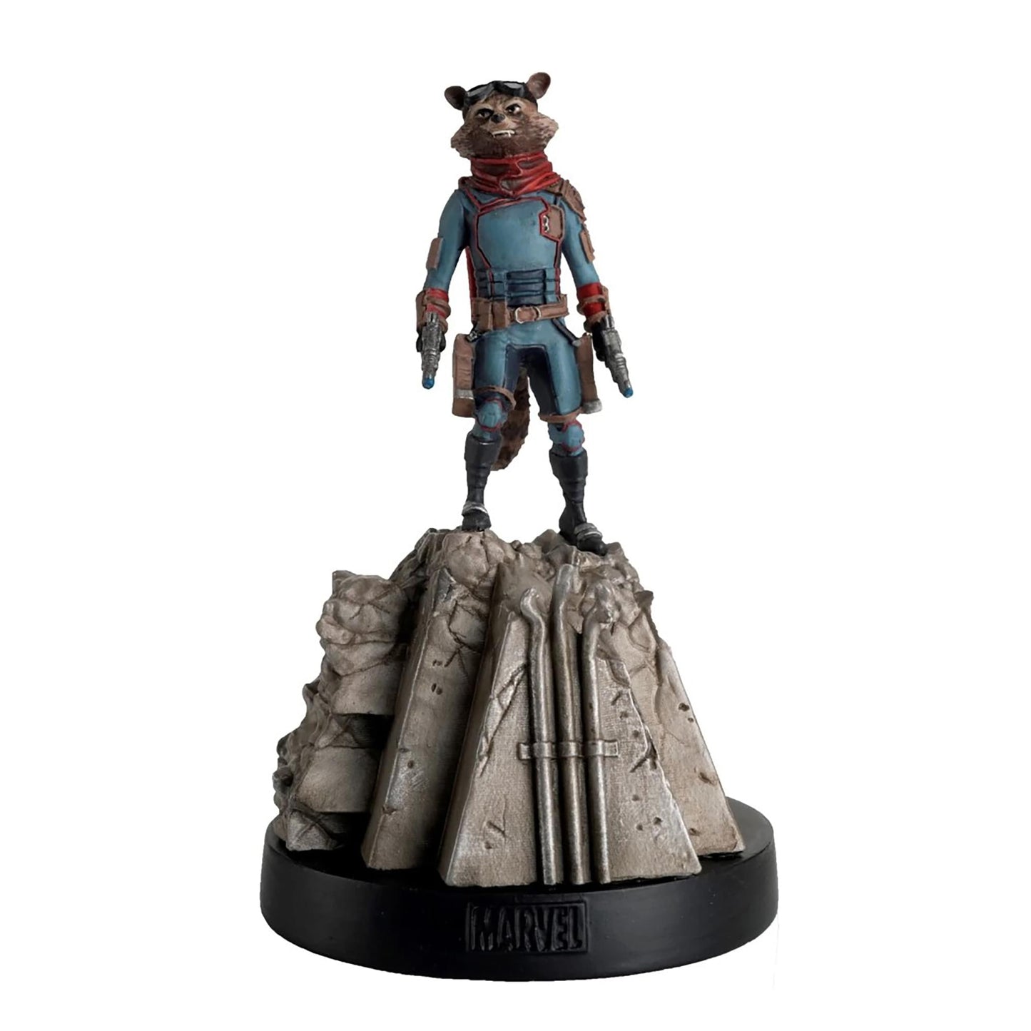 Eaglemoss Marvel Rocket Raccoon Figurine - Polyresin, One Size, Blue, Model MMFRWS024 - Avengers: Endgame Display Edition