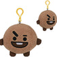 Gund Line Friends Bt21 Shooky Backpack Clip Plush, 4'