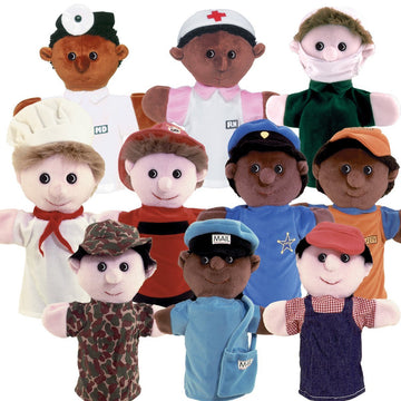 get Ready Kids MTB469 Kids community Helper career Puppet  Set of 10