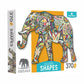 Elephant 370 Piece Shaped Jigsaw Puzzle Paper House