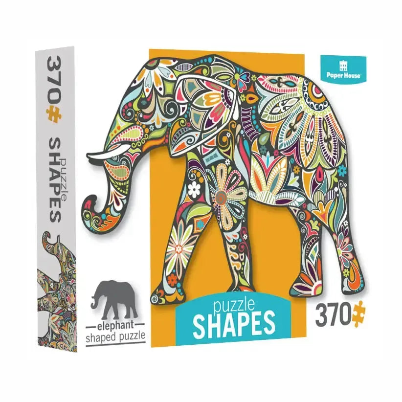 Elephant 370 Piece Shaped Jigsaw Puzzle Paper House