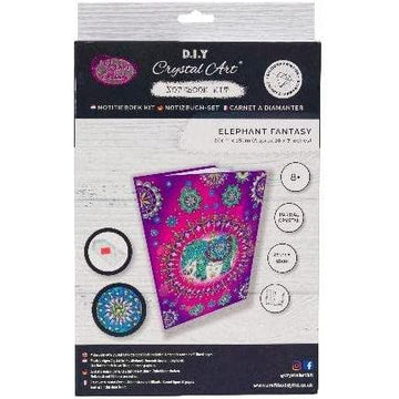 Elephant Fantasy Crystal Art Notebook Kit Craft Buddy