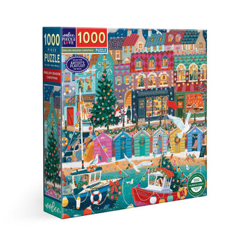 English Seaside Christmas 1000 Piece Jigsaw Puzzle eeBoo