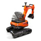 Falk KX080-4 Excavator Ride-On Toy, Large Orange Plastic, Age 3+, Model FA122