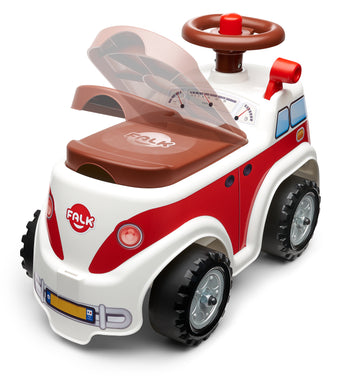 Falk Vintage Minivan Vehicle With Opening Seat And Steering Wheel With A Horn, Push Ride-On Toy For Toddler +1 Year Fa703