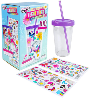 Fashion Angels Fresh Vibes Diy Sticker Tumbler Design Kit