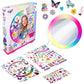 Fashion Angels Sticker Collage Mirror Design Set - 1 Round Rainbow Mirror To Hang Or Stand, 3 Stickers Sheets With 200 Reusable Sticker Decals - Develops Creativity And Confidence - Ages 8 And Up