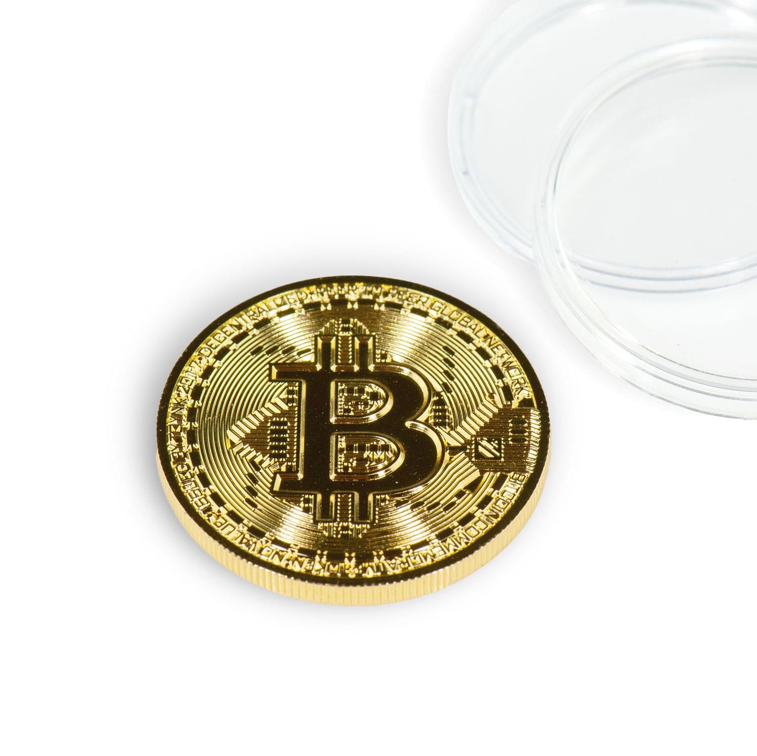 Bitcoin Collectible|Gold Plated Commemorative Blockchain Coin| Collector'S Coin