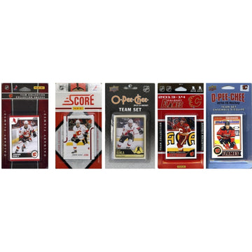 Nhl Calgary Flames 5 Different Licensed Trading Card Team Sets