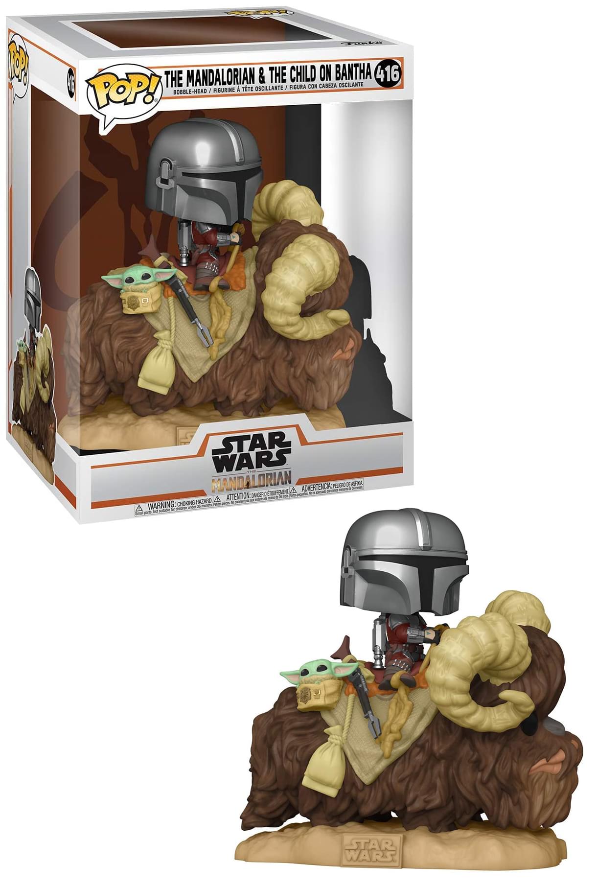 Star Wars The Mandalorian Funko Pop Deluxe Vinyl Figure | Mandalorian On Bantha
