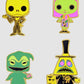 Nightmare Before Christmas Black Light Neon Pin Set Of 4