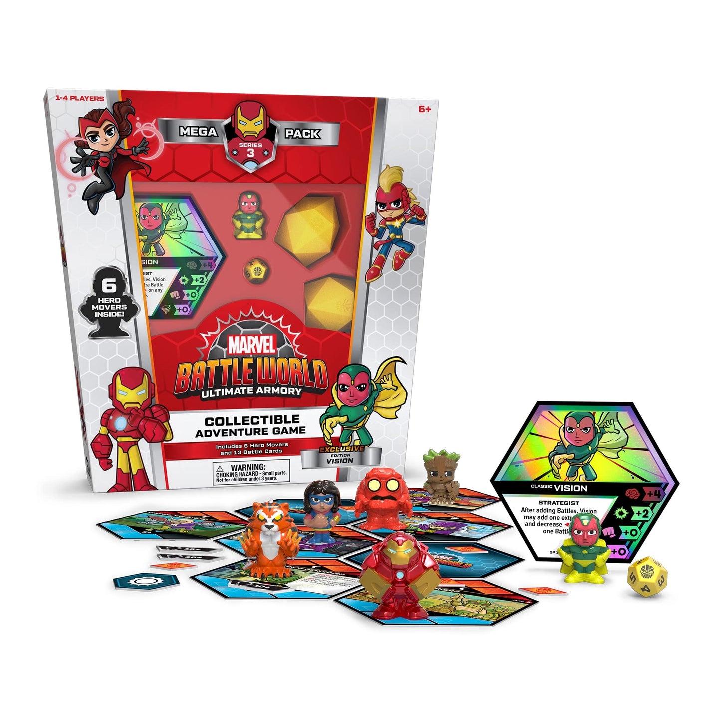Funko Marvel Battleworld: Series 3 Ultimate protective coveringy Mega Pack - Vision (Styles May Vary)