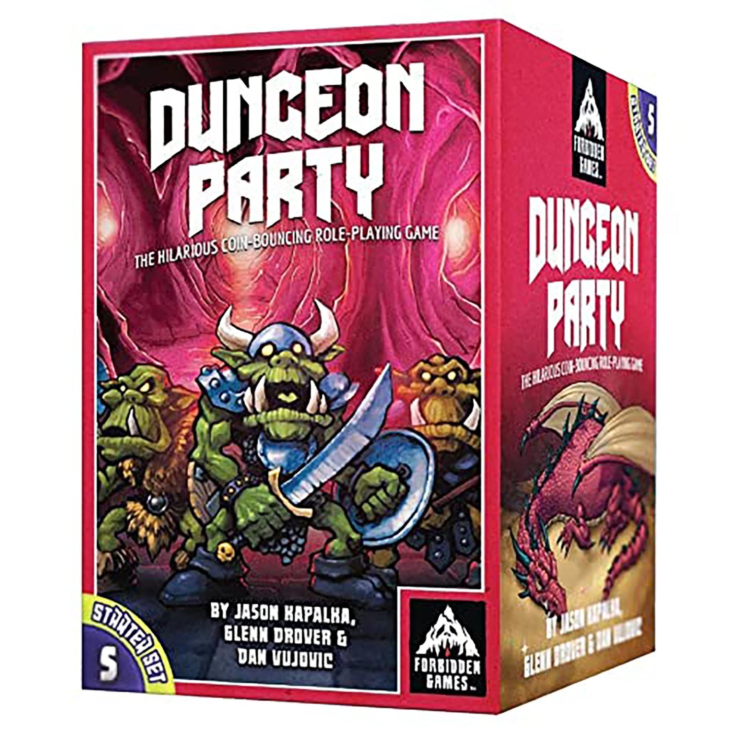 Forbidden Games: Dungeon Party - Starter Pack, Coin Bouncing Role-Playing Card Game, Party Game, Ages 10+, 1-6 Players, 30-90 Mi