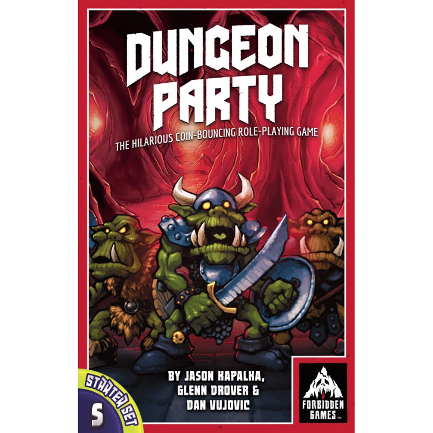 Forbidden Games: Dungeon Party - Starter Pack, Coin Bouncing Role-Playing Card Game, Party Game, Ages 10+, 1-6 Players, 30-90 Mi