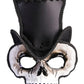 Sir Steampunk Skull Half Costume Mask Black Hat