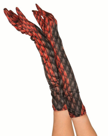 Demons & Devils Women'S Costume Gloves, Devil Fire