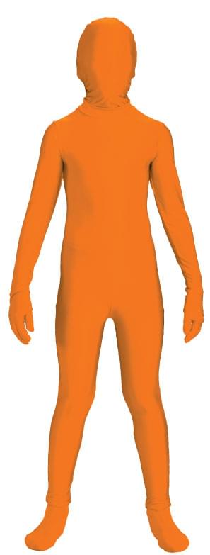 Disappearing Man Stretch Costume Jumpsuit Teen: Orange One Size Fits Most