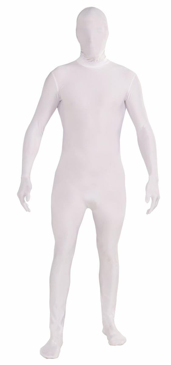 Disappearing Man Stretch Costume Jumpsuit Teen: White One Size Fits Most