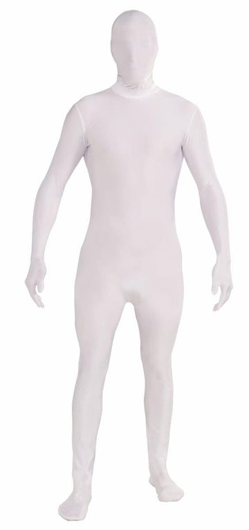 Disappearing Man Stretch Costume Jumpsuit Teen: White One Size Fits Most