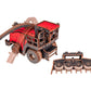 Red Forage Harvester FS80 Pro — Mechanical Wooden Model, 181 Pieces
