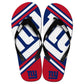 New York Giants Nfl Unisex Big Logo Flip Flops Small (W 7-8)