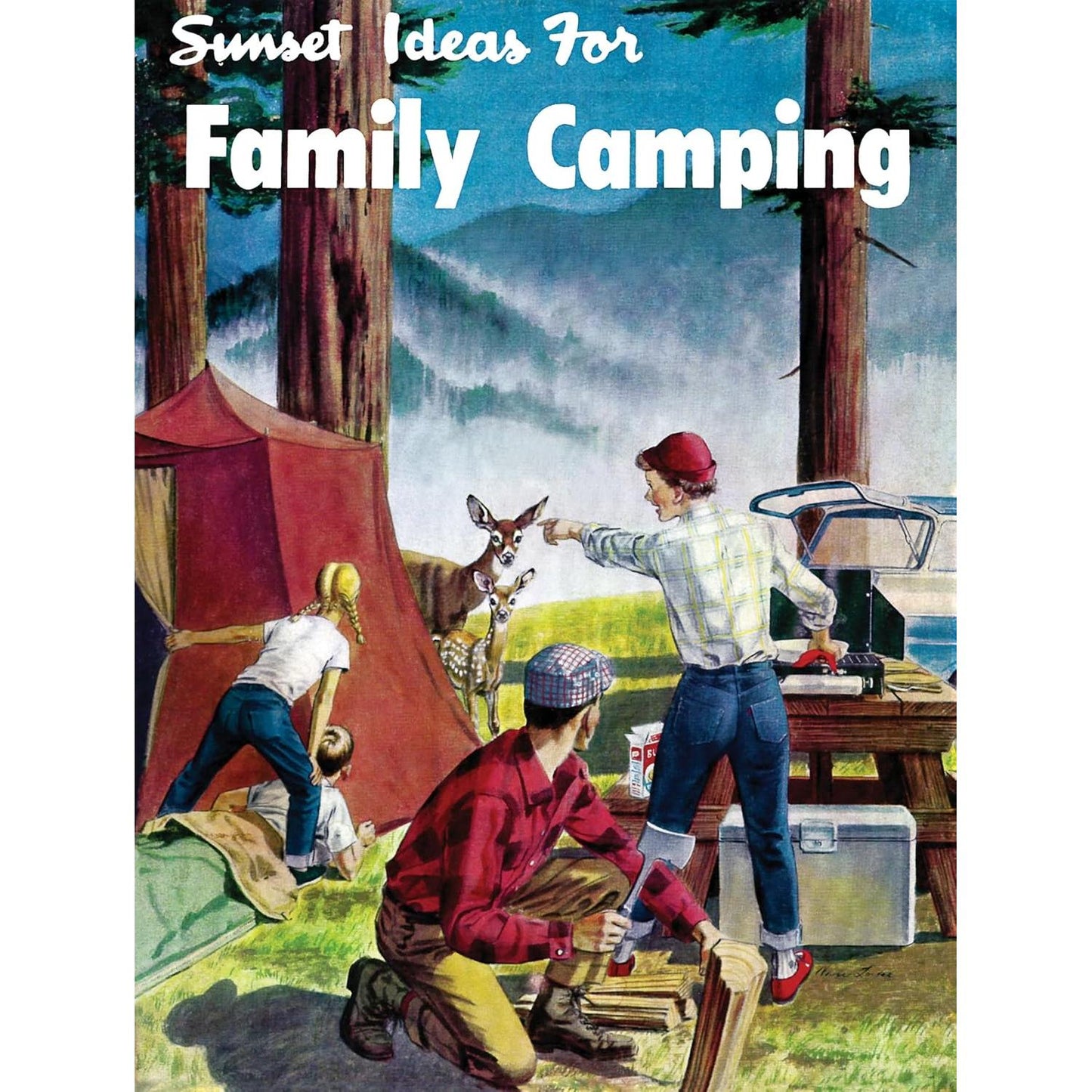 Family Camping Sunset Magazine 1000 Piece Jigsaw Puzzle NYPC
