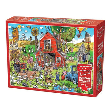 Farmyard Folly Doodle Town 1000 Piece Jigsaw Puzzle Cobble Hill