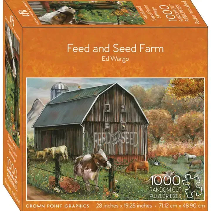 Feed & Seed Farm 1000 Piece Jigsaw Puzzle Crown Point