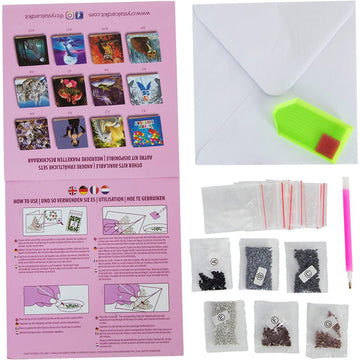 Flamingos Crystal Art Card Kit Craft Buddy