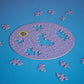 Flat Blueberry 81 Piece Round Jigsaw Puzzle Le Puzz