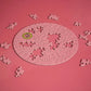 Flat Pink Grapefruit 81 Piece Round Jigsaw Puzzle Le Puzz