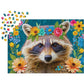 Floral Raccoon 1000 Piece Jigsaw Puzzle Enjoy
