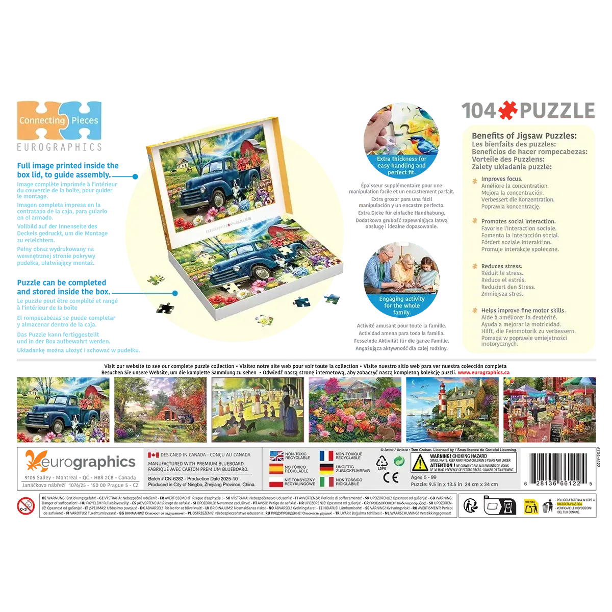 Flower Farm 104 Connecting Pieces Jigsaw Puzzle Eurographics