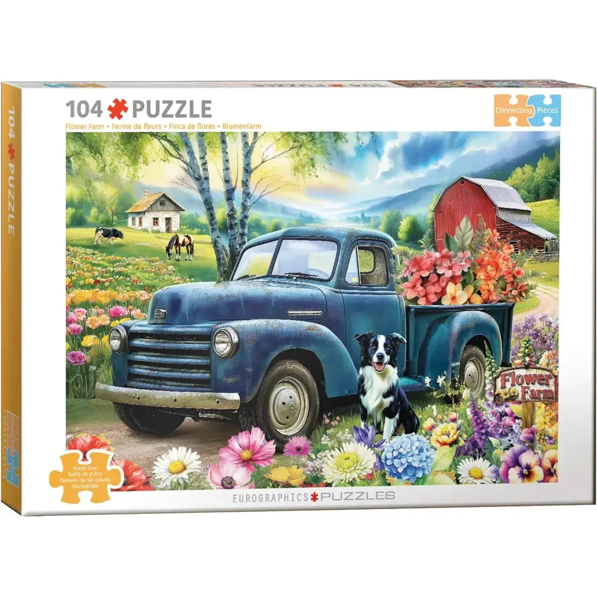 Flower Farm 104 Connecting Pieces Jigsaw Puzzle Eurographics