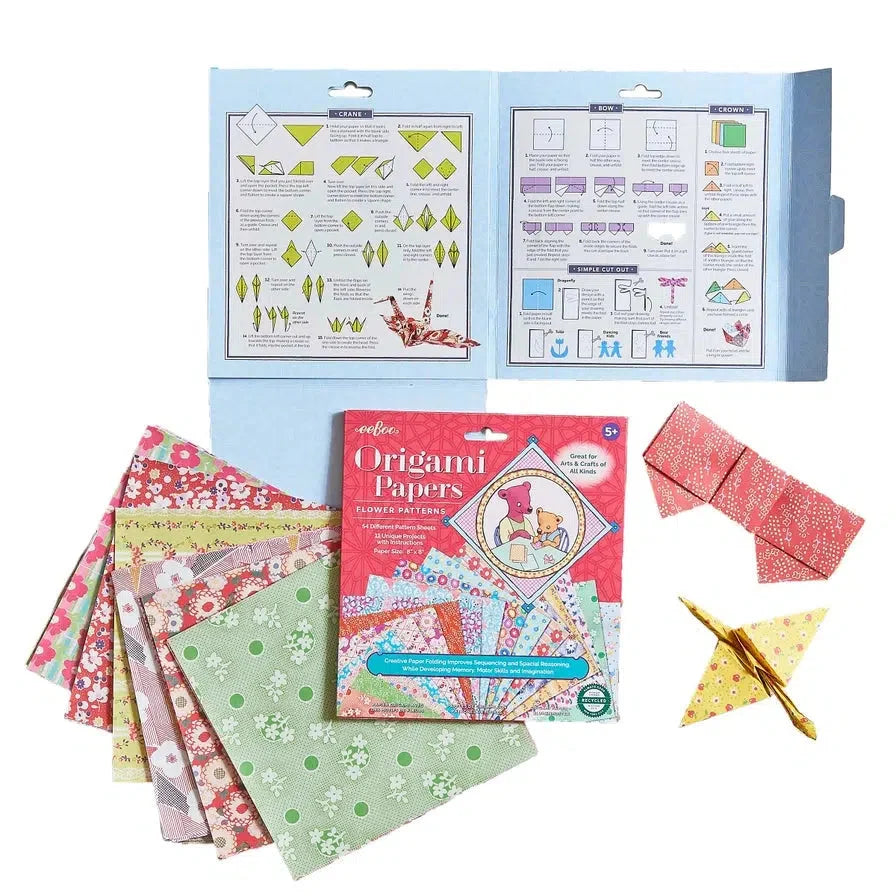 Flower Patterns Origami Papers Kit eeBoo