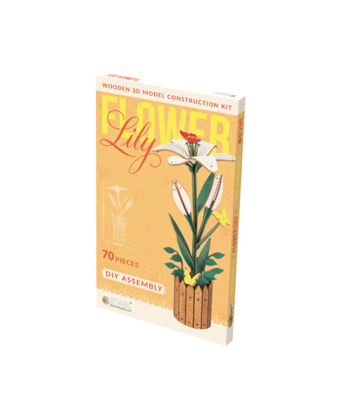 Lily — Wooden Flower Kit, 70 Pieces