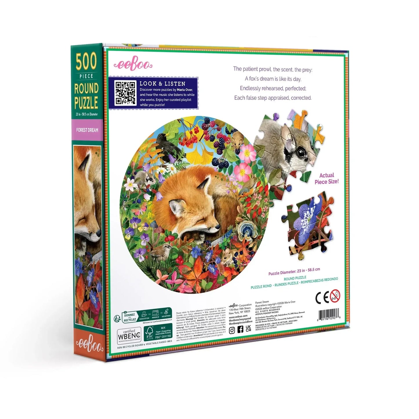 Forest Dream 500 Piece Round Jigsaw Puzzle eeBoo