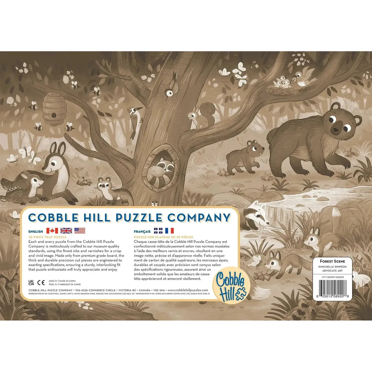 Forest Scene 35 Piece Tray Jigsaw Puzzle Cobble Hill