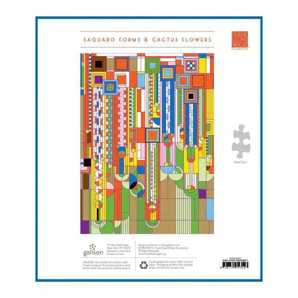 Frank Lloyd Wright Saguaro Forms & Cactus Flowers 1000 Piece Jigsaw Puzzle Galison