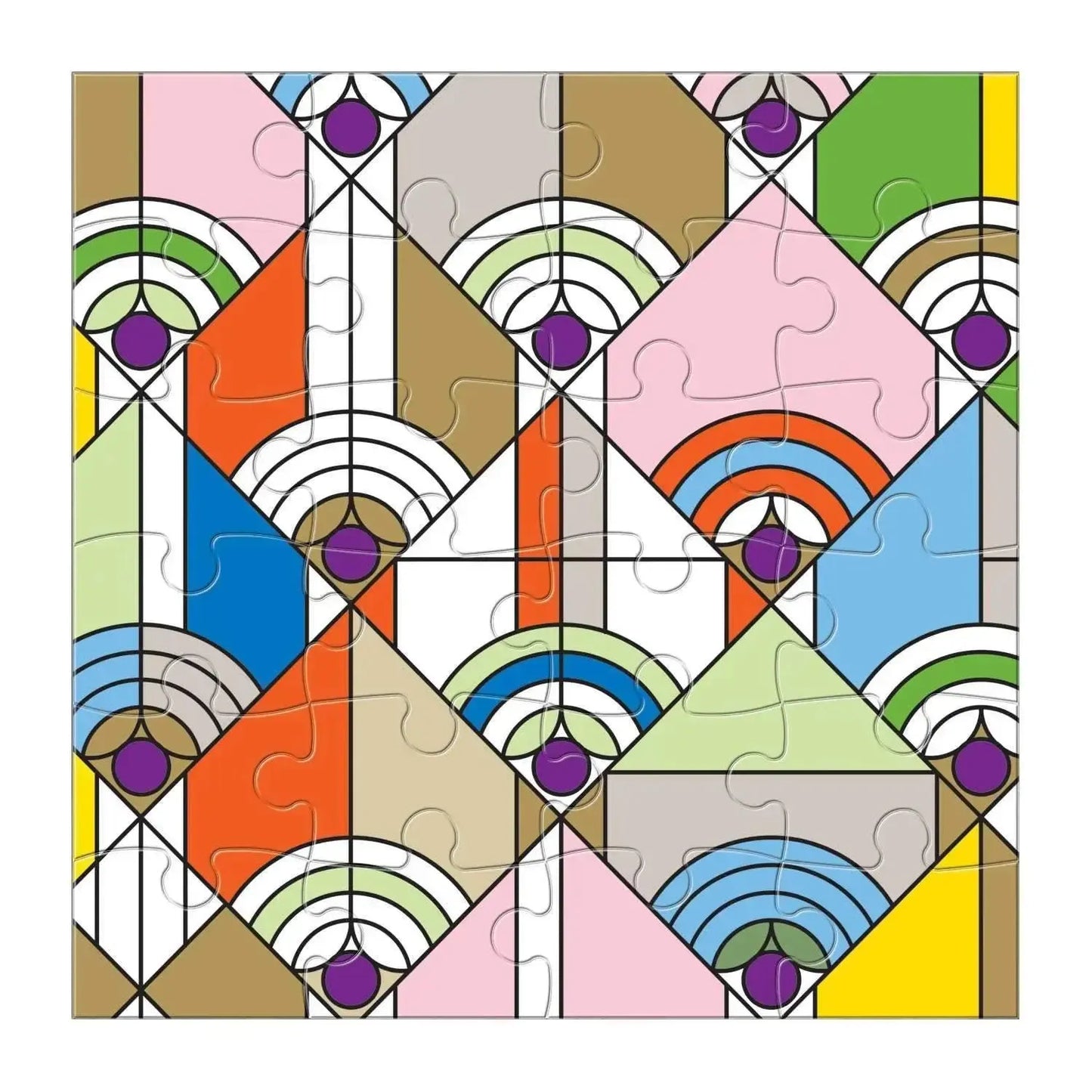 Frank Lloyd Wright Set of 6 25 Piece Wood Jigsaw Puzzle Galison