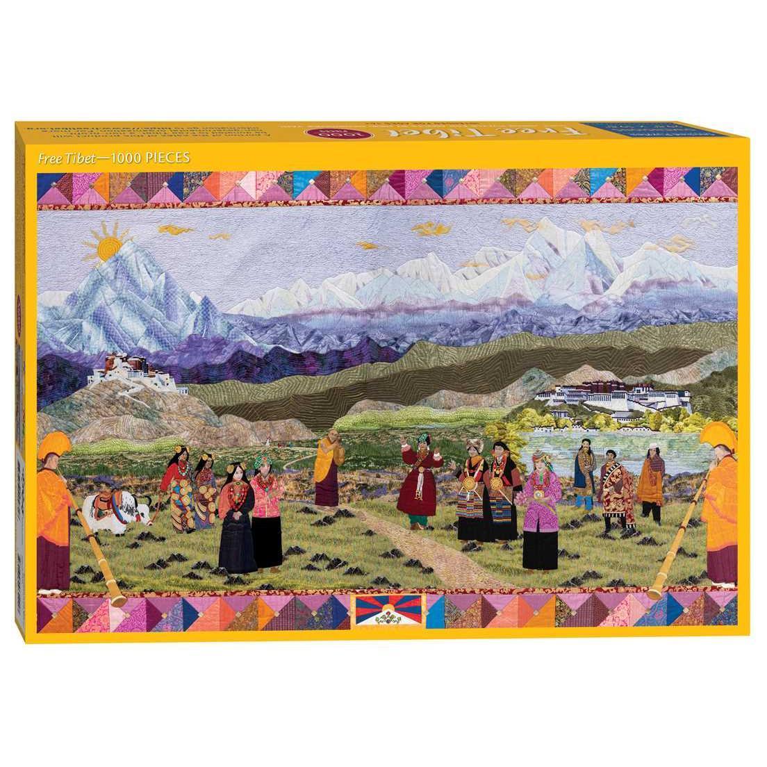 Free Tibet Quilt 1000 Piece Jigsaw Puzzle C&T