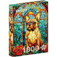 French Bulldog Stained Glass 1000 Piece Jigsaw Puzzle Enjoy