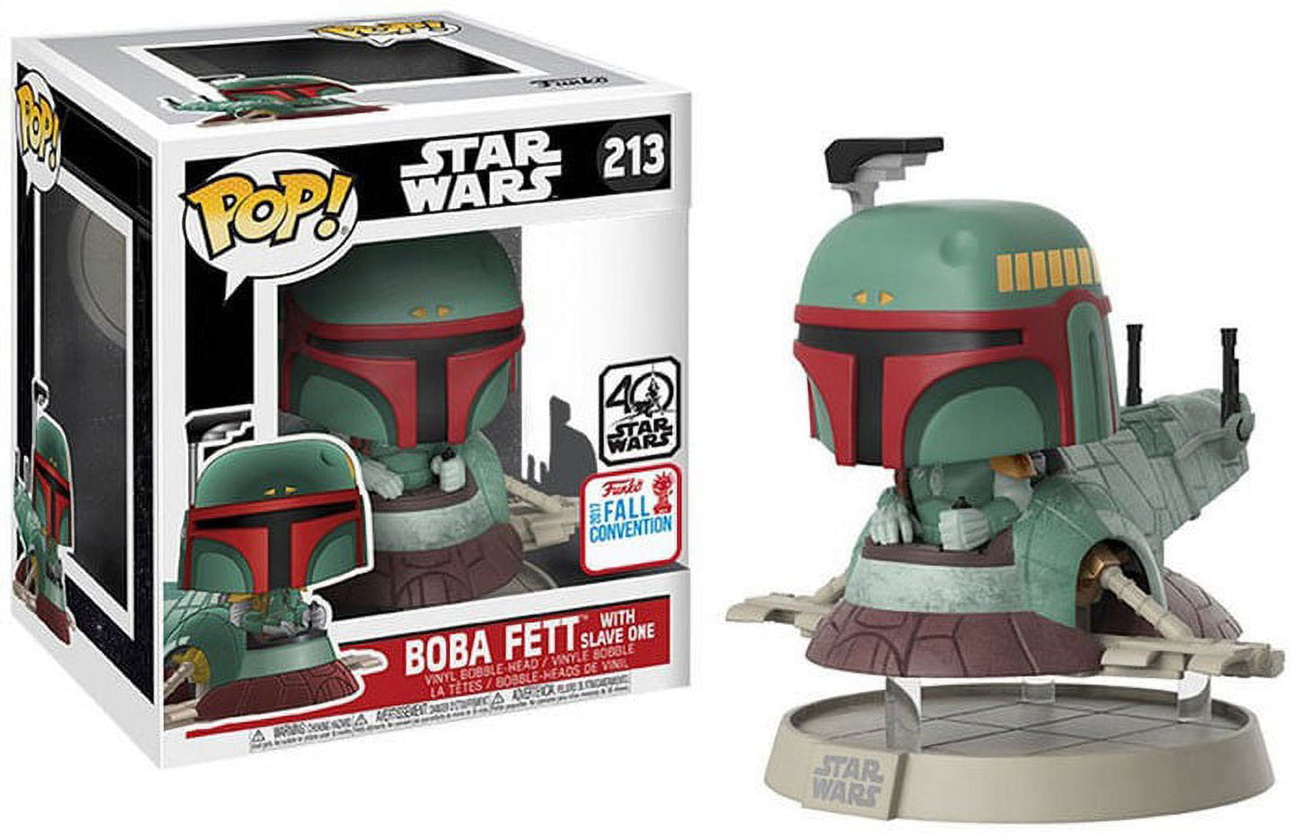 Funko Pop! Star Wars Boba Fett With Slave One Vinyl Bobble Head